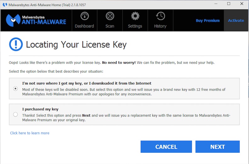 malwarebytes premium license key free